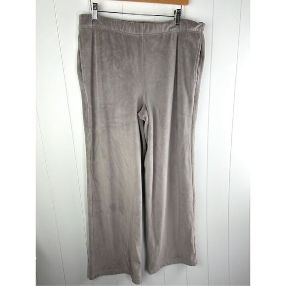 Barefoot Dreams LuxeChic Wide Leg Pants‎ Knit Size L Velour - Picture 1 of 11